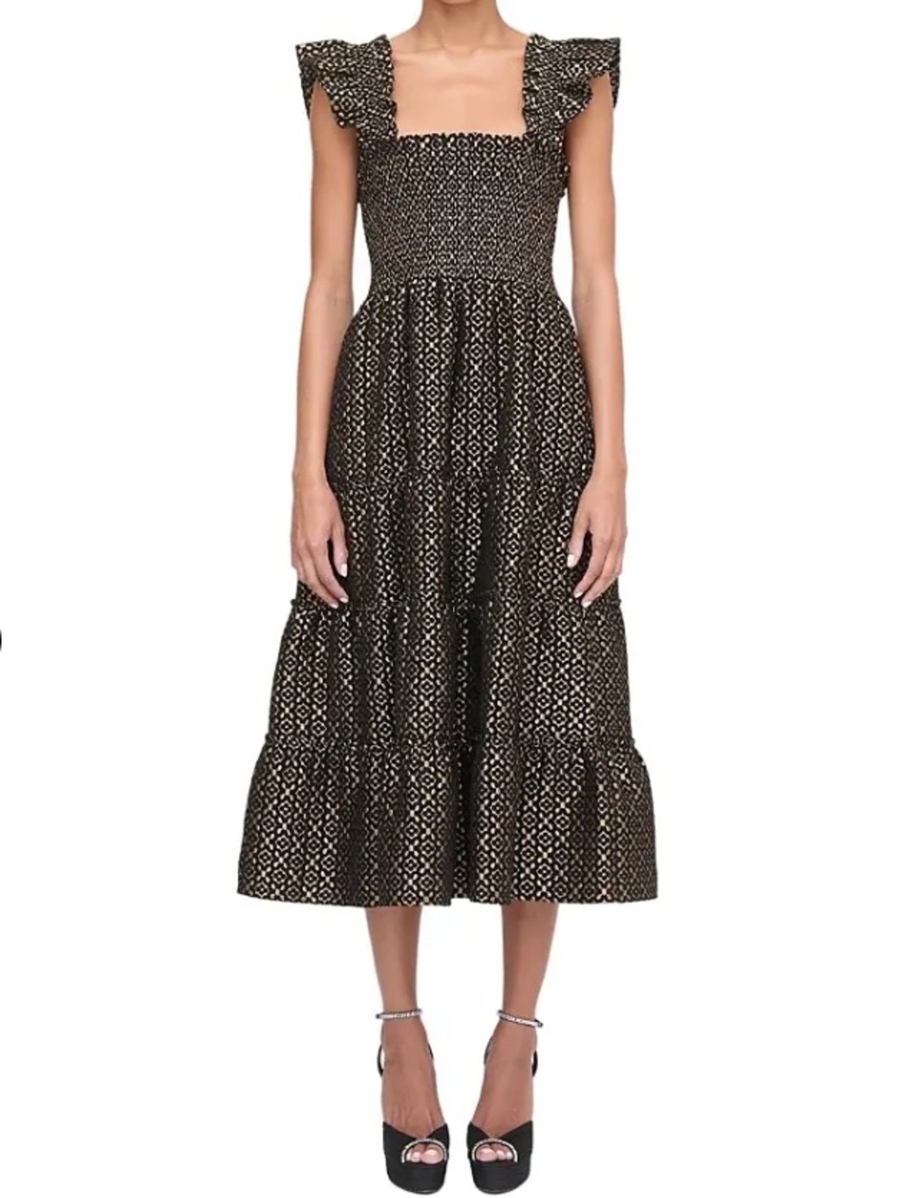 Hill House Ellie Nap Dress Metallic Brocade